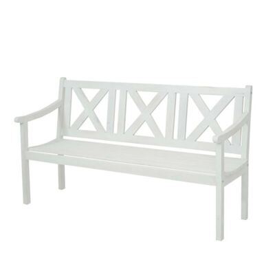 Gartenbank Kopenhagen 3-Sitzer 160cm Gastroqualität weiss