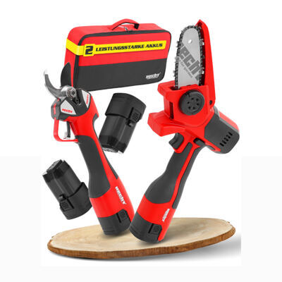 Hecht Akku Baumpflegeset FlexCut 2in1  Astschere & Mini-Kettensäge kabellos