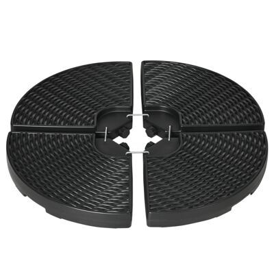 Sonnenschirmgewicht 52-68kg HDPE wetterfest Schwarz