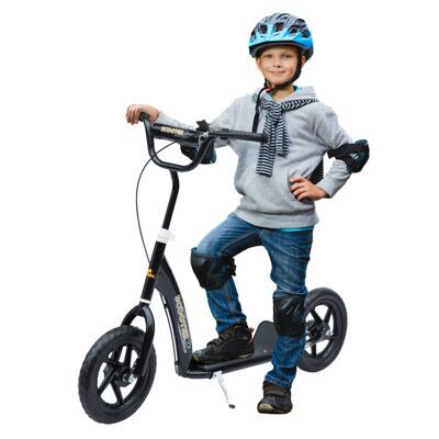 Kickscooter 12 Zoll höhenverstellbar Schwarz
