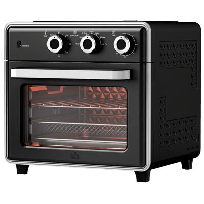 Minibackofen Heissluftfritteuse Umluftofen 20L 1400W Schwarz