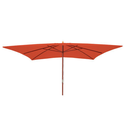 Sonnenschirm Florida Marktschirm 3x4m Holz terracotta