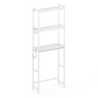 Toilettenregal Bambus 63 x 26 x 163 cm weiss
