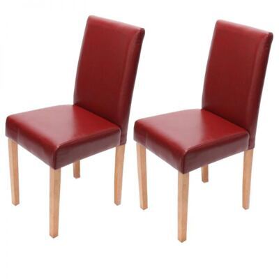 2x Esszimmerstuhl Littau ~ rot helle Beine