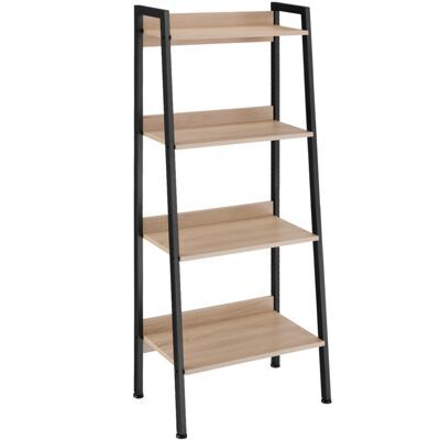 Leiterregal Industrial Holz hell, Eiche Sonoma 57,5 x 34 x 138 cm