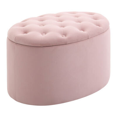 Sitzbank mit Stauraum 71x52x42cm Rosa