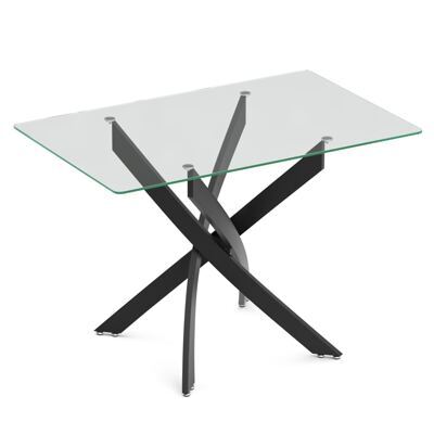 Esstisch Glas ECLIPSE 110 x 70 cm schwarz
