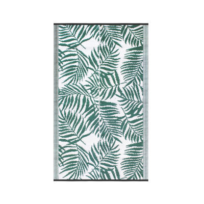 Outdoor Teppich TROPIC 150 x 90 cm grün/weiss