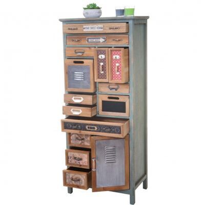 Apotheker-Schrank Kommode, Tanne Holz 138x57x32cm