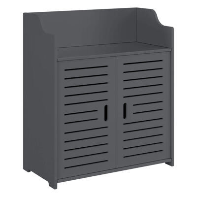 Badezimmerschrank Trosa 72x60x32 cm WPC Dunkelgrau