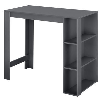 Bartheke Danderyd 120x60x106 cm mit 3 Ablageflächen Dunkelgrau