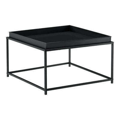 Beistelltisch Lipizza 36x59x59 cm mit Tablett Schwarz
