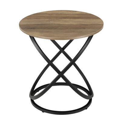 Beistelltisch Lumsden 61 x Ø 59 cm Metall Holzfarben