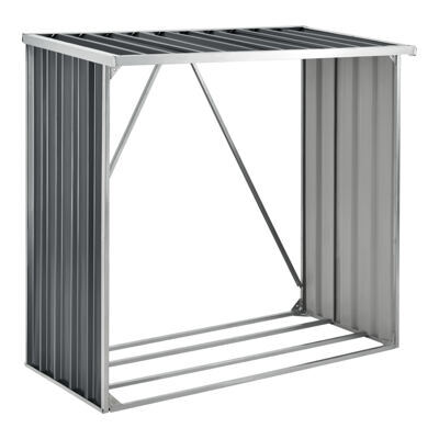 Brennholzunterstand Kalmar 156x80x152cm aus Stahl Anthrazit