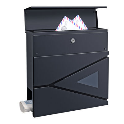 Briefkasten Schönburg 37x37x11cm Stahl Anthrazit