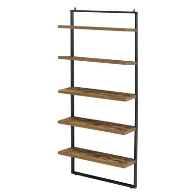 Bücherregal Emmaboda 195x80x30cm mit 5 Ablageflächen Holz