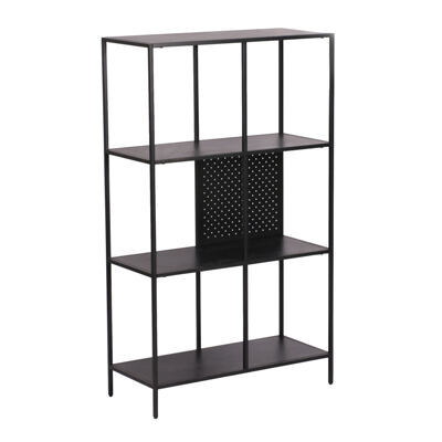 Bücherregal Ingå 144x75x35cm Metall Schwarz matt