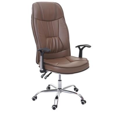 Bürostuhl 150kg belastbar Chefsessel Kunstleder braun
