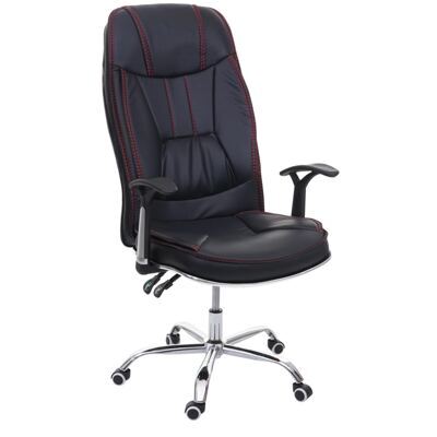 Bürostuhl 150kg belastbar Chefsessel Kunstleder schwarz