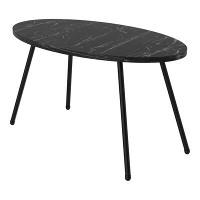 Couchtisch Skaerbaek 43x90x50cm Marmorschwarz