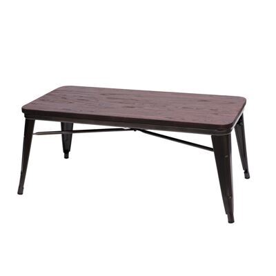 Couchtisch Industriedesign Holz braun-schwarz