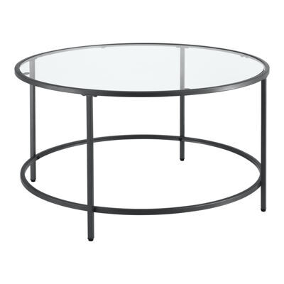 Couchtisch Kouvola Stahlgestell 84 x 45.5 cm Schwarz