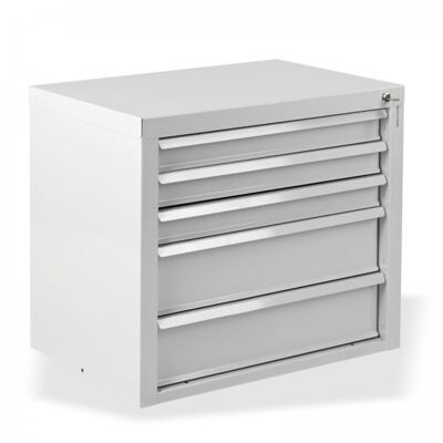 ADB Schubladenschrank, Lichtgrau, Masse B 700 x T 435 x H 600 mm