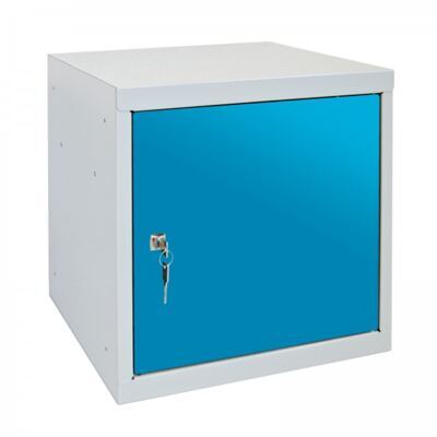 ADB Wertfach mit Zylinderschloss, Lichtblau, LxBxH 400x400x400 mm