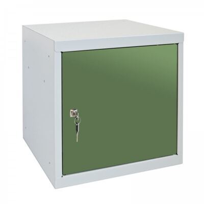 ADB Wertfach mit Zylinderschloss, Resedagrün, LxBxH 400x400x400 mm