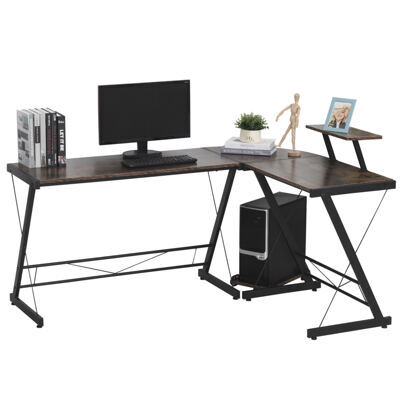 Eck-Schreibtisch Computertisch Metall 155x115cm
