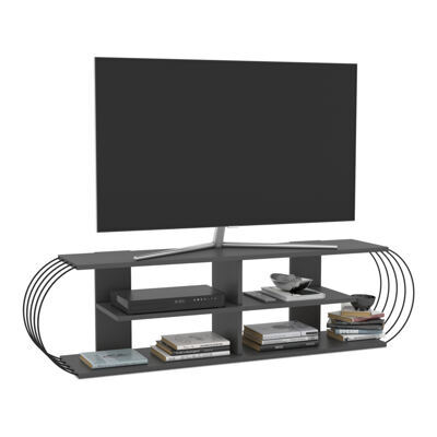 Fernsehtisch Robertsfors 160x31x42cm Anthrazit Schwarz