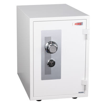 Feuerfester (60min) Tresor 44kg Metall 52x36x39cm 20L weiss