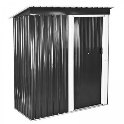 Metall Gerätehaus Geräteschuppen Gartenhaus Perth 164x89x182 cm anthrazit weiss