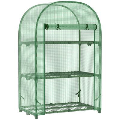 Foliengewächshaus 80x49x120cm mit 3 Ablagen Mini-Gewächshaus