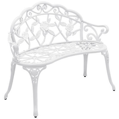 Gartenbank Monfalcone Gusseisen im Antik-Design Weiss
