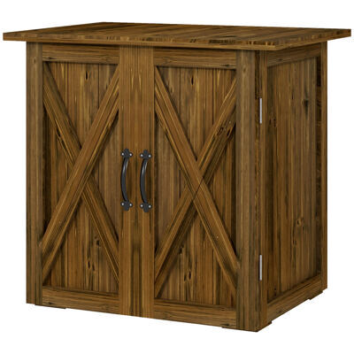Gartenschrank Holz-Geräteschrank 77x55x72cm Gerätehaus