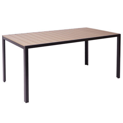 Gartentisch Tisch Bistrotisch WPC-Tischplatte 160x90cm hellbraun