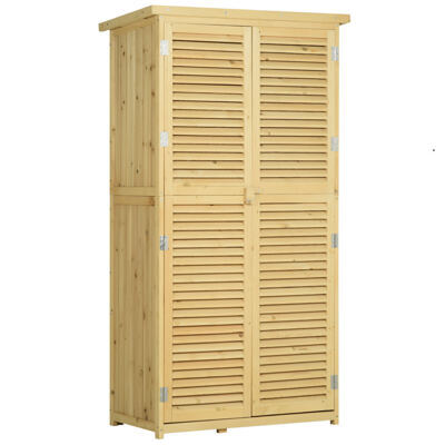 Geräteschuppen Gerätehaus Geräteschrank Holz 87x46.5x160cm