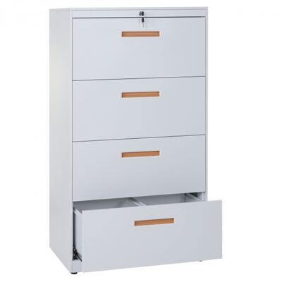 Hängeregisterschrank Aktenschrank 132x76x46cm abschliessbar, weiss