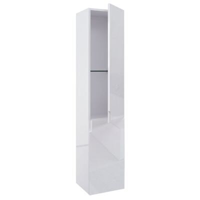Hochschrank JAM-B19 Badezimmerschrank hochglanz 150x30cm weiss