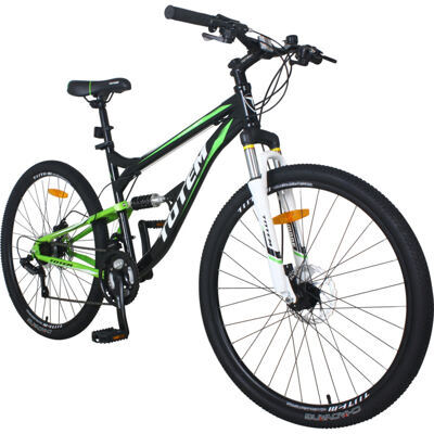 TOTEM vollgefedertes MTB, schwarz/grün - Rahmen: 46cm