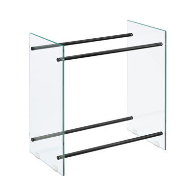 Kaminholzregal Glas Oshawa Brennholzregal 60x60x35 cm
