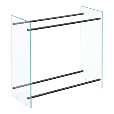 Kaminholzregal Glas Oshawa Brennholzrega 80x80x35 cm