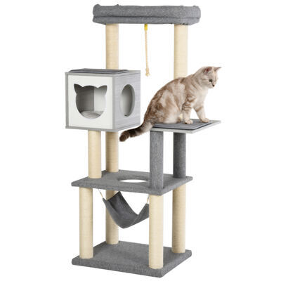 Katzen Kratzbaum Katzenbaum Kletterbaum 59x48x155cm