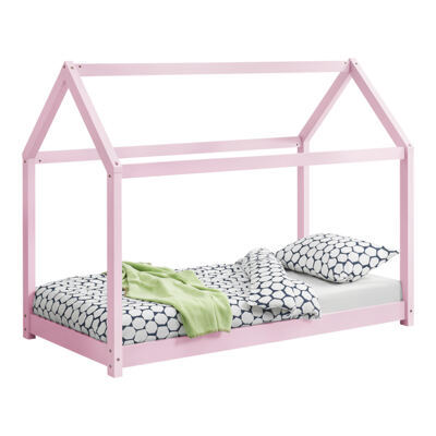 Kinderbett Netstal Haus 70x140 cm Rosa