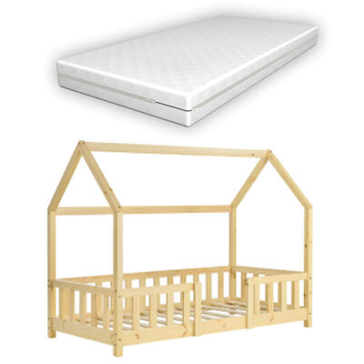 Kinderbett Sisimiut 80x160 cm mit Matratze Holz