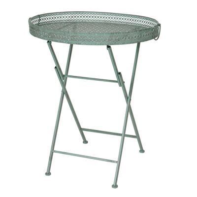Klapptisch Metall Gartentisch klappbar antik-grün