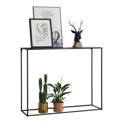 Konsolentisch Malvarrosa 92x115x32 cm Kratzfest Metall Schwarz