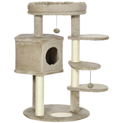 Kratzbaum 94cm Kletterbaum Katzenbaum mit Katzenhöhle Spielball