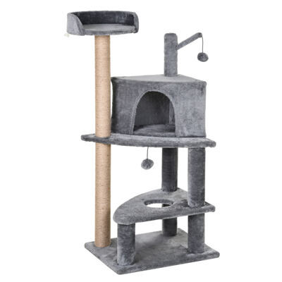 Kratzbaum mit Spielbällen Katzenkratzbaum Jutesäule 112cm